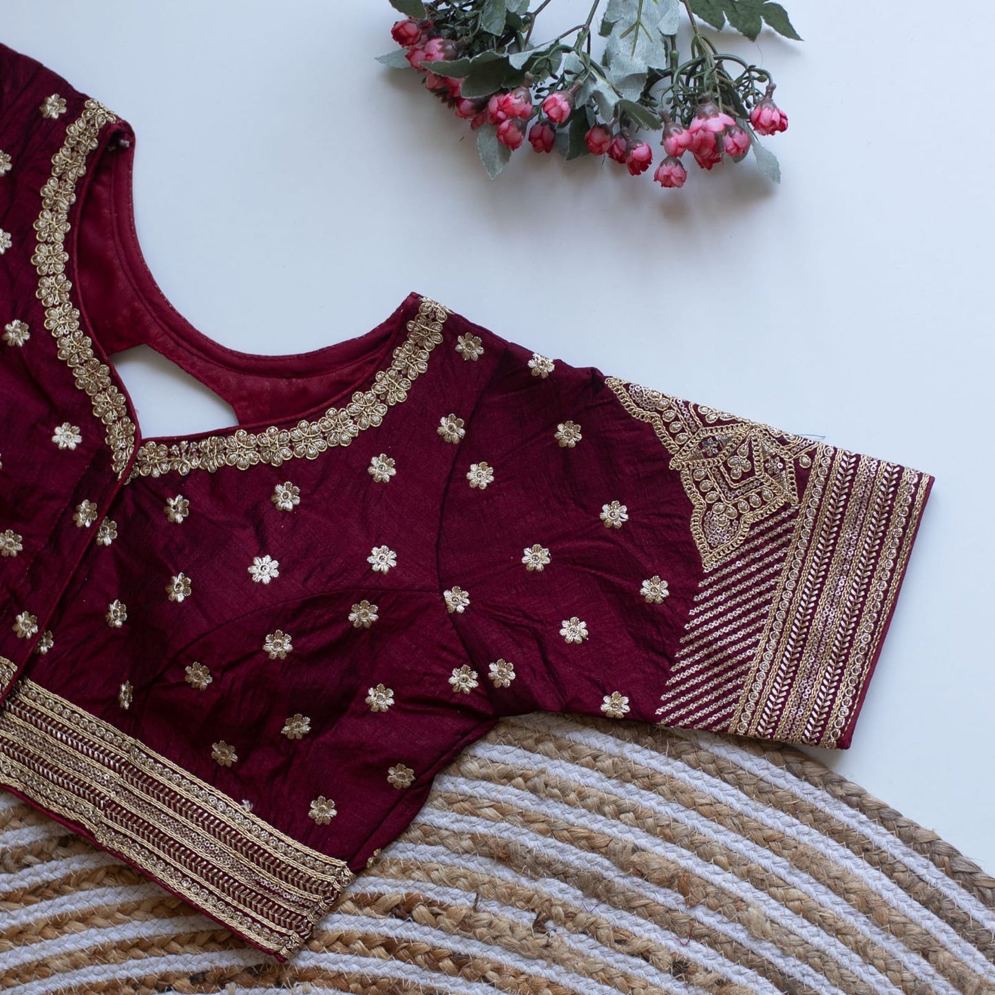 Phantom V-Neck Designer Saree Blouse