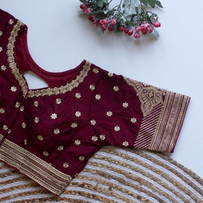 Phantom V-Neck Designer Saree Blouse