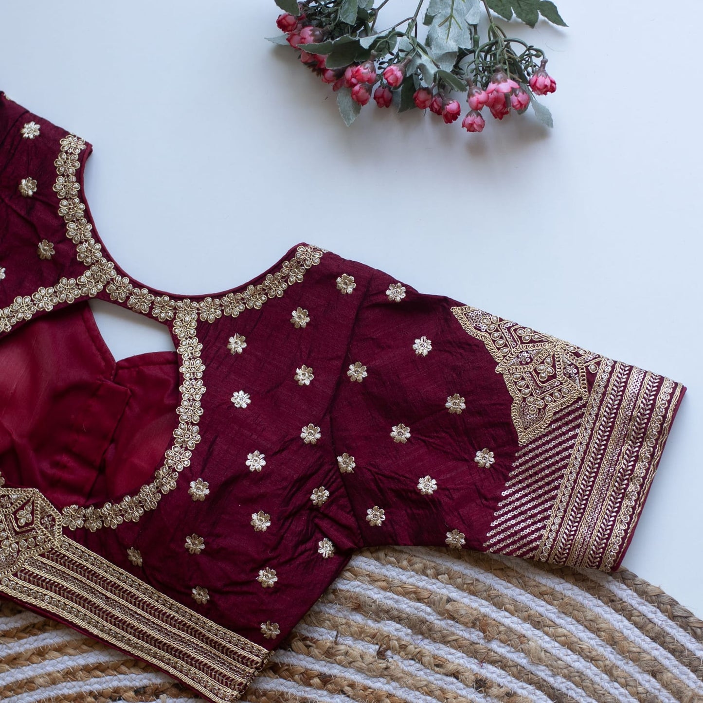 Phantom V-Neck Designer Saree Blouse