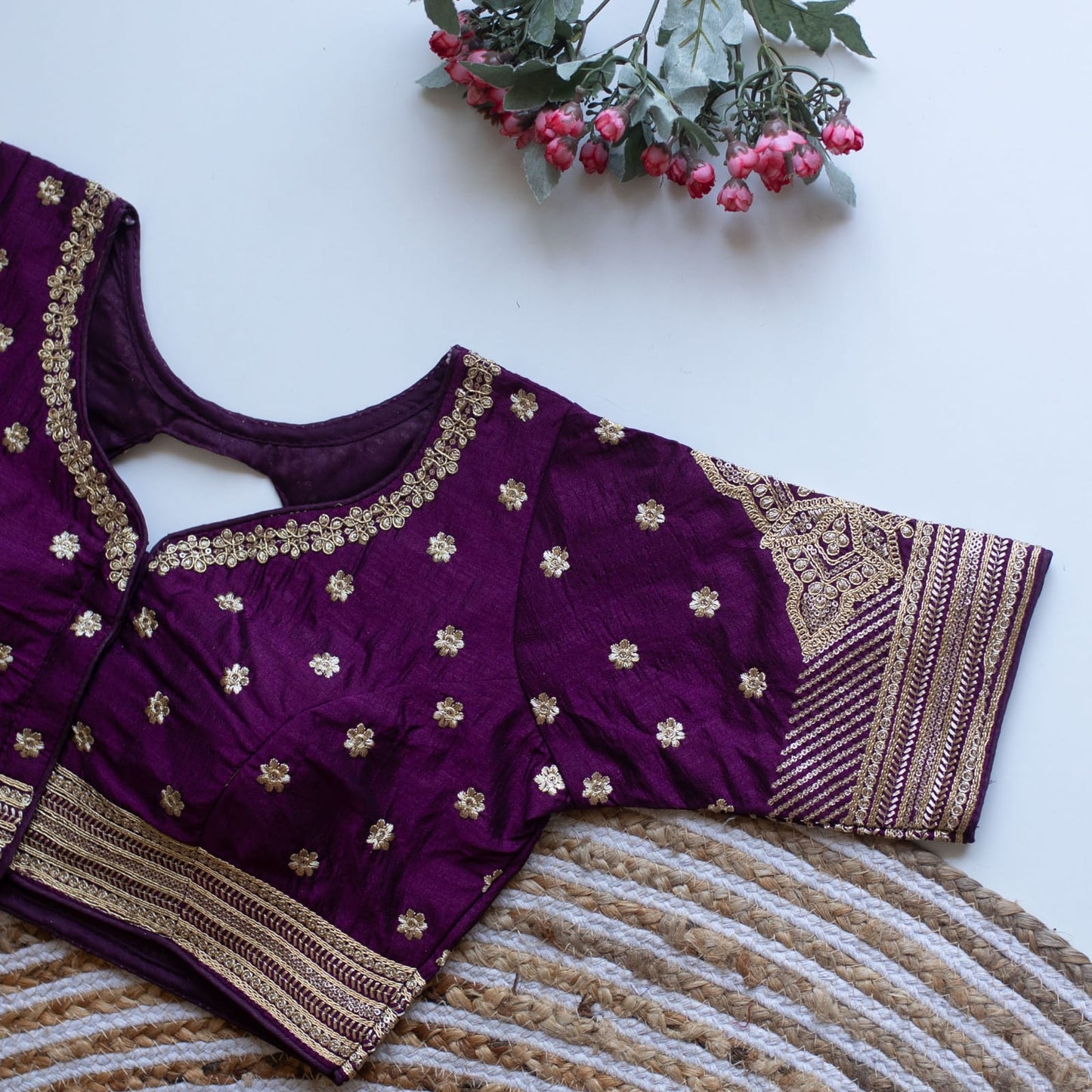 Phantom V-Neck Designer Saree Blouse