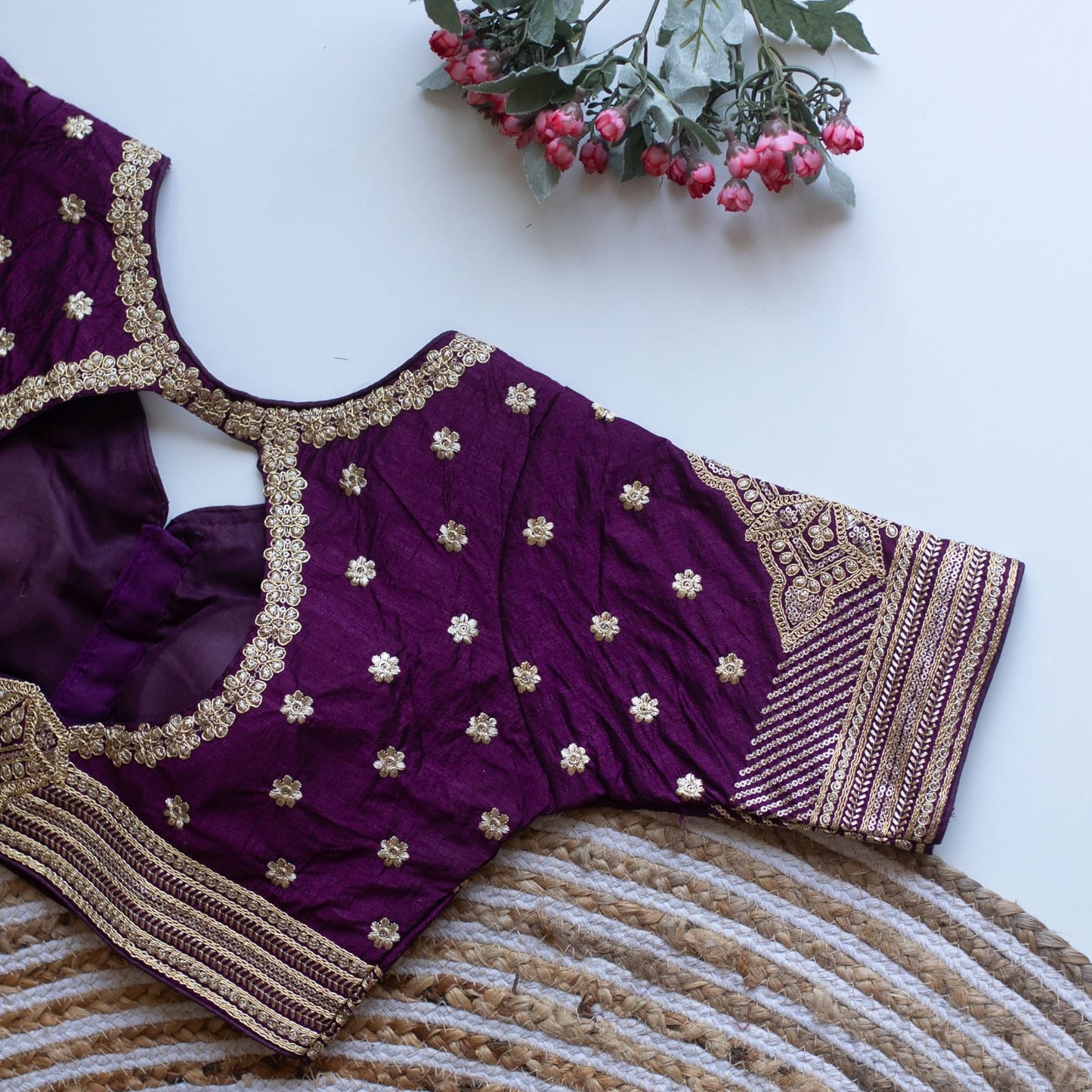 Phantom V-Neck Designer Saree Blouse