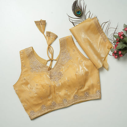 Heavy Zimichoo V-neck Designer Saree Blouse