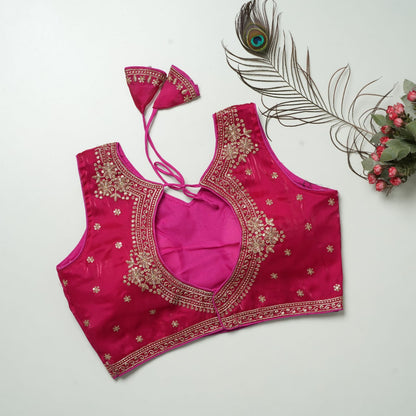 Heavy Zimichoo V-neck Designer Saree Blouse